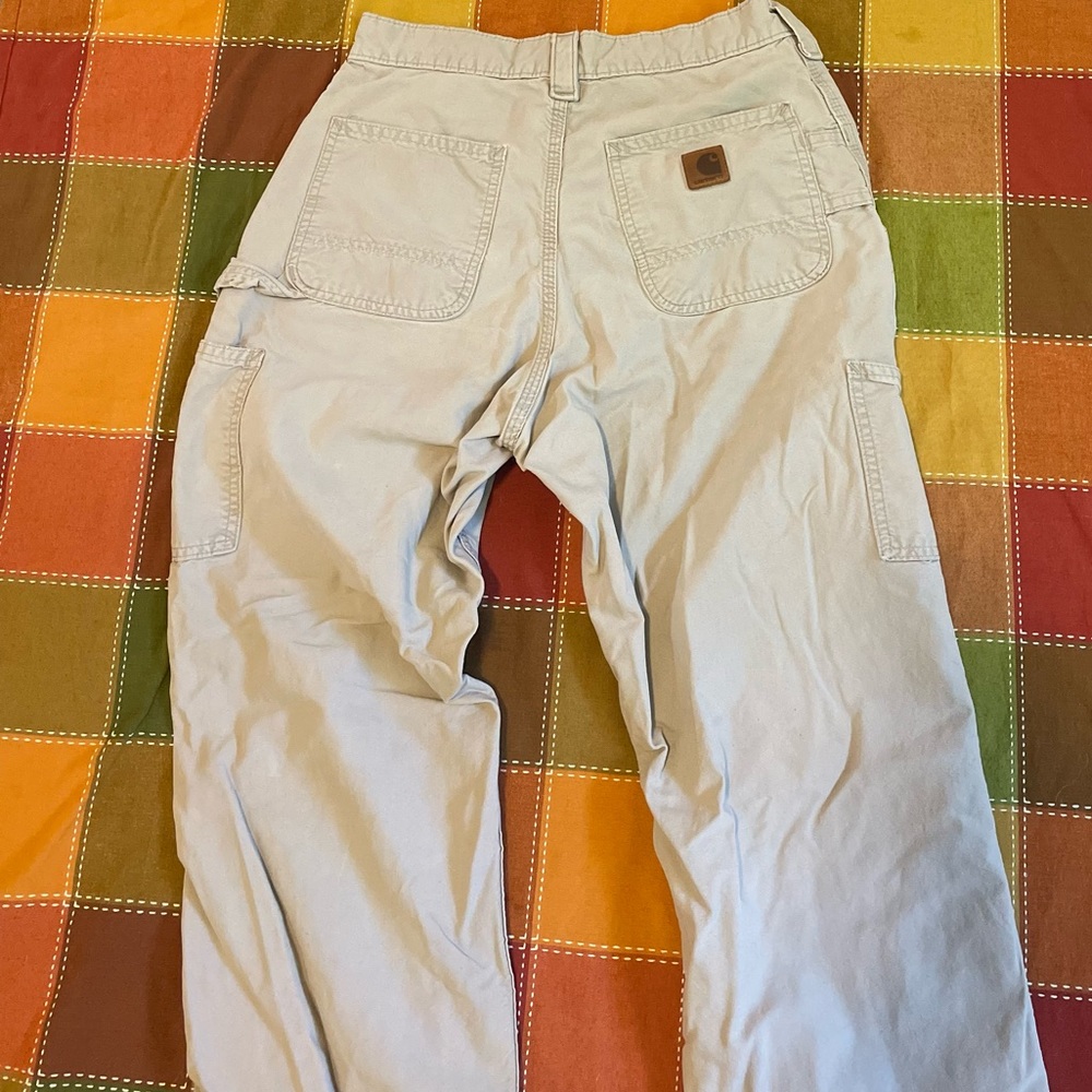 cream, light tan Carhartt  cargo utility pants